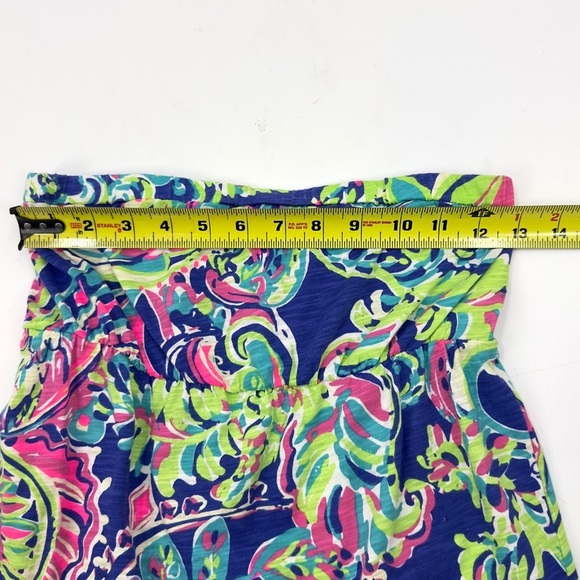 Lilly Pulitzer Val Strapless Top Size S Toucan Play Blue Swirl Babydoll Y2K - Picture 9 of 11